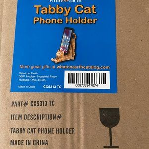 New in box - Tabby cat phone holder